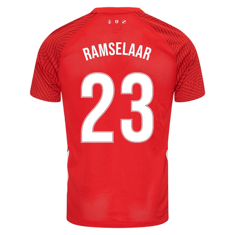 Niño Camiseta Bart Ramselaar #23 Rojo 1ª Equipación 2021/22 La Camisa Chile
