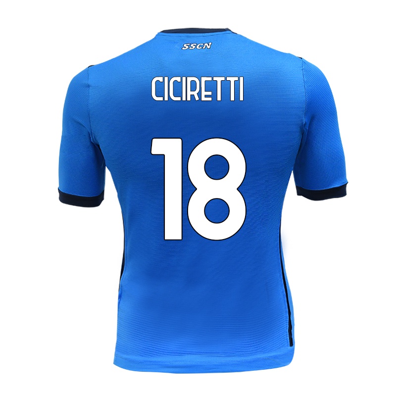 Niño Camiseta Amato Ciciretti #18 Azul 1ª Equipación 2021/22 La Camisa Chile
