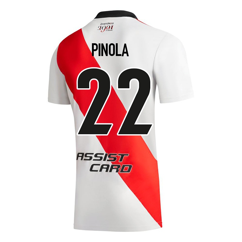 Niño Camiseta Javier Pinola #22 Blanco 1ª Equipación 2021/22 La Camisa Chile