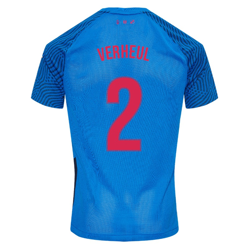 Niño Camiseta Sabine Verheul #2 Cielo Azul 2ª Equipación 2021/22 La Camisa Chile