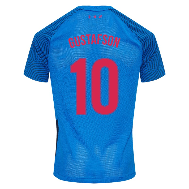 Niño Camiseta Simon Gustafson #10 Cielo Azul 2ª Equipación 2021/22 La Camisa Chile