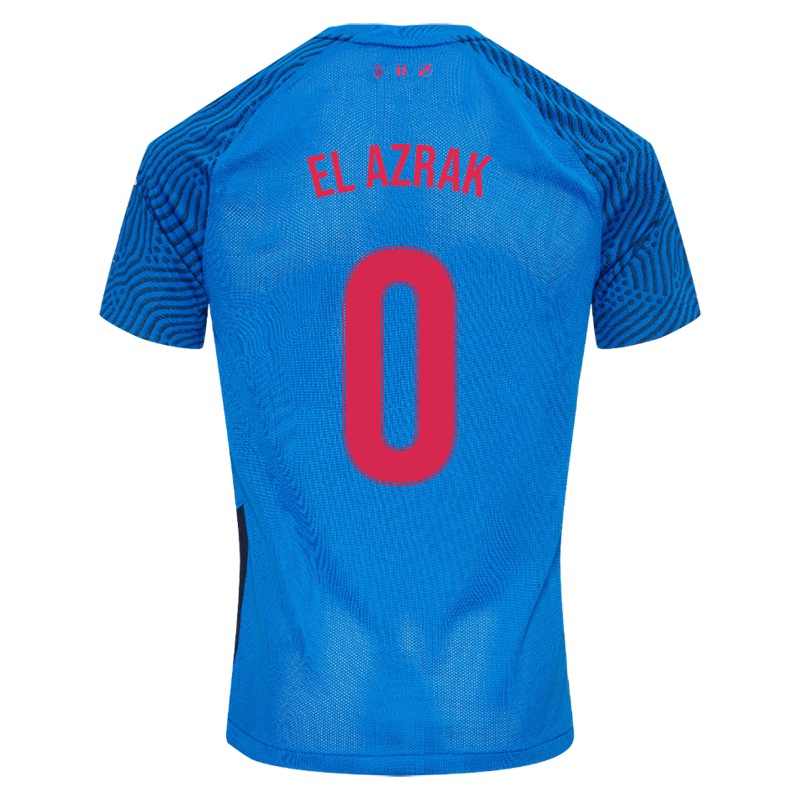 Niño Camiseta Rayan El Azrak #0 Cielo Azul 2ª Equipación 2021/22 La Camisa Chile