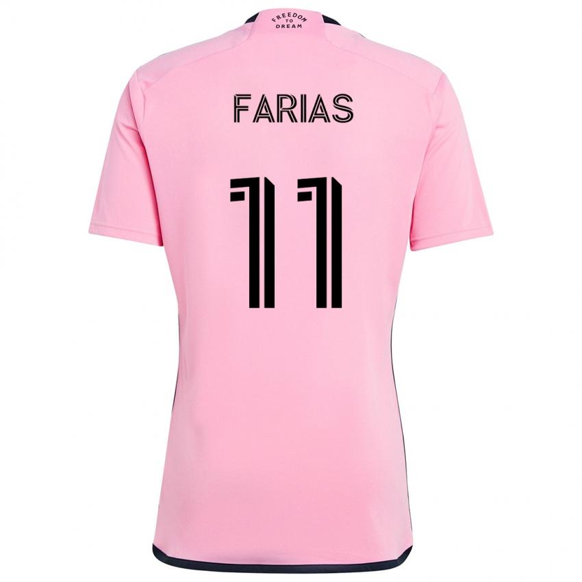 Niño Camiseta Facundo Farías #11 Rosa 1ª Equipación 2024/25 La Camisa Chile