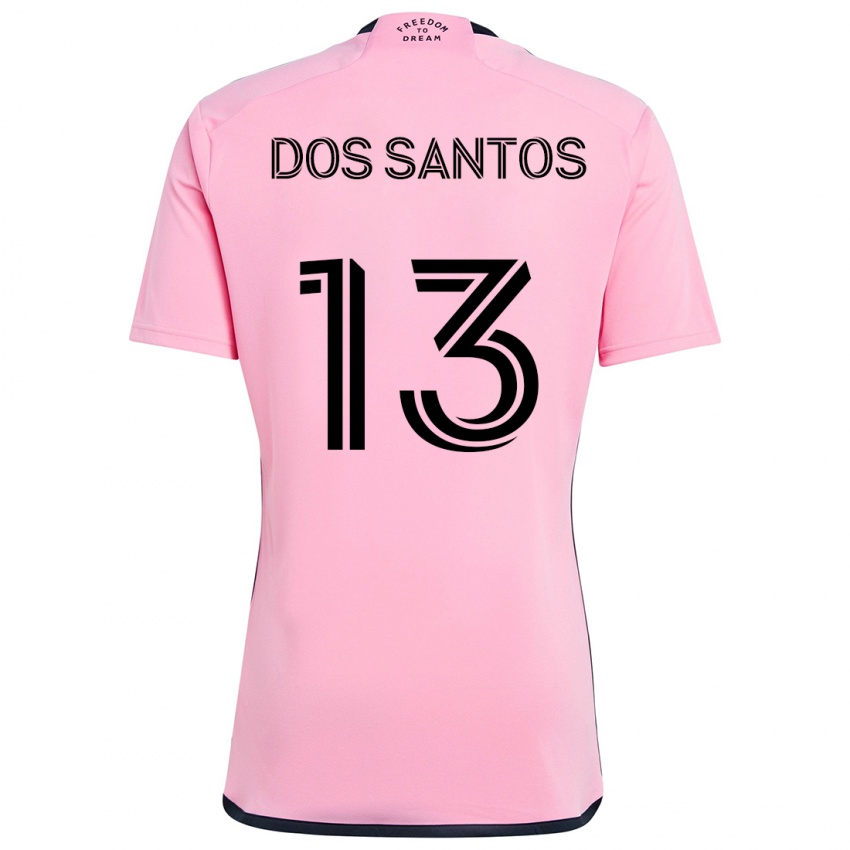 Niño Camiseta Cj Dos Santos #13 Rosa 1ª Equipación 2024/25 La Camisa Chile