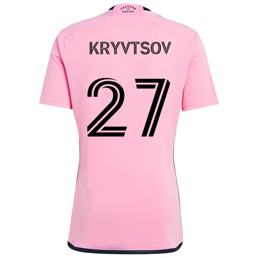 Niño Camiseta Sergiy Kryvtsov #27 Rosa 1ª Equipación 2024/25 La Camisa Chile