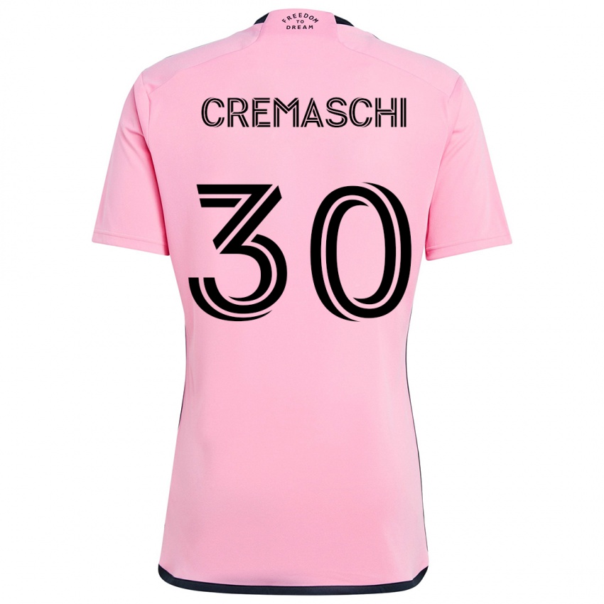 Niño Camiseta Benja Cremaschi #30 Rosa 1ª Equipación 2024/25 La Camisa Chile