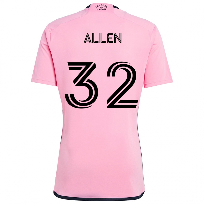 Niño Camiseta Noah Allen #32 Rosa 1ª Equipación 2024/25 La Camisa Chile