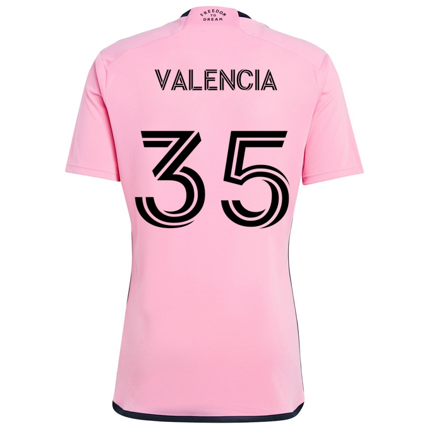 Niño Camiseta Felipe Valencia #35 Rosa 1ª Equipación 2024/25 La Camisa Chile