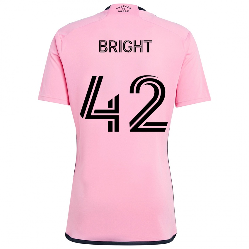 Niño Camiseta Yannick Bright #42 Rosa 1ª Equipación 2024/25 La Camisa Chile