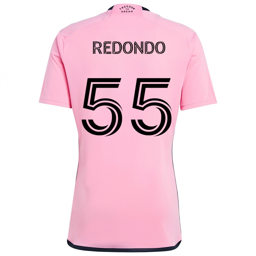 Niño Camiseta Federico Redondo #55 Rosa 1ª Equipación 2024/25 La Camisa Chile