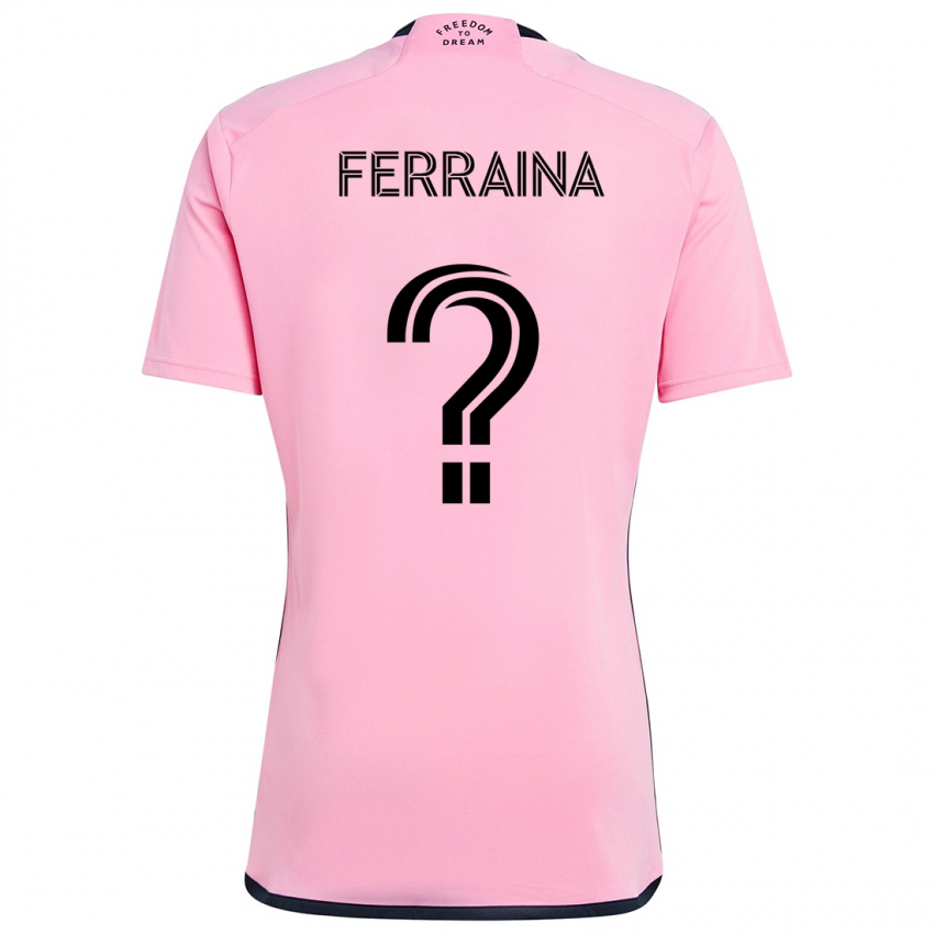 Niño Camiseta Giovanni Ferraina #0 Rosa 1ª Equipación 2024/25 La Camisa Chile