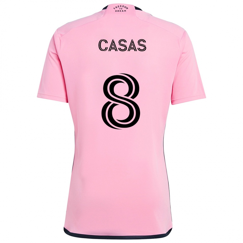 Niño Camiseta Pep Casas #8 Rosa 1ª Equipación 2024/25 La Camisa Chile