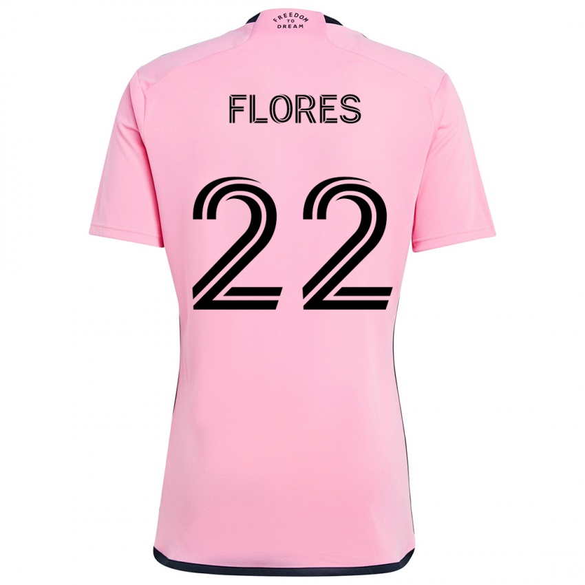 Niño Camiseta Alejandro Flores #22 Rosa 1ª Equipación 2024/25 La Camisa Chile