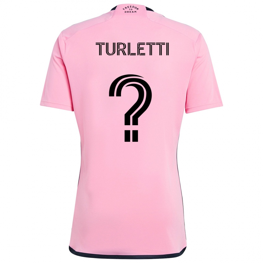 Niño Camiseta Mateo Turletti #0 Rosa 1ª Equipación 2024/25 La Camisa Chile