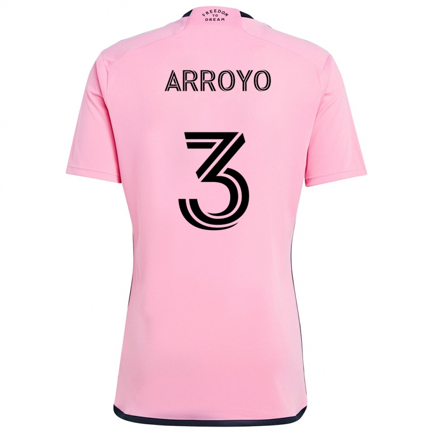 Niño Camiseta Dixon Arroyo #3 Rosa 1ª Equipación 2024/25 La Camisa Chile