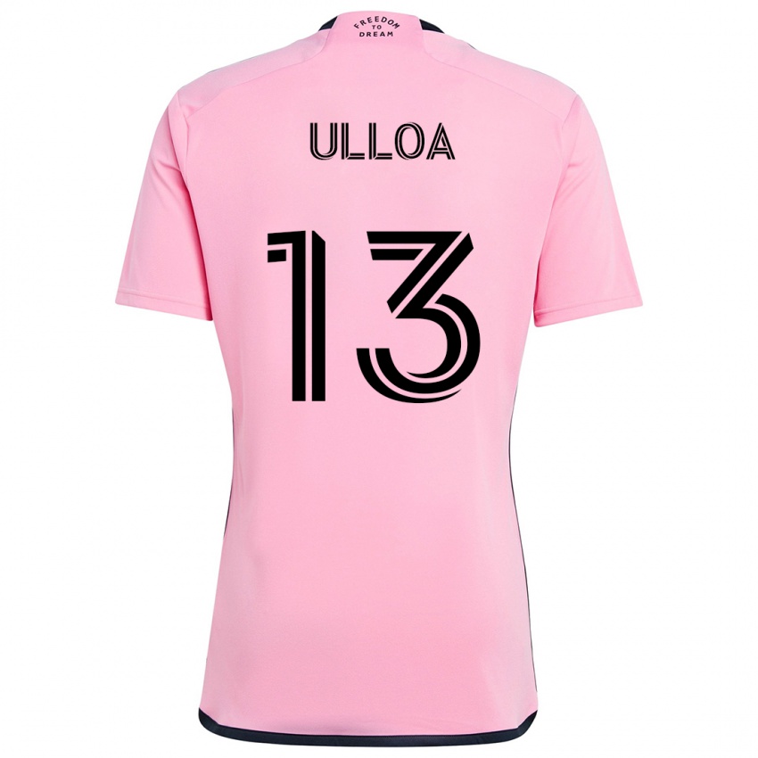 Niño Camiseta Víctor Ulloa #13 Rosa 1ª Equipación 2024/25 La Camisa Chile