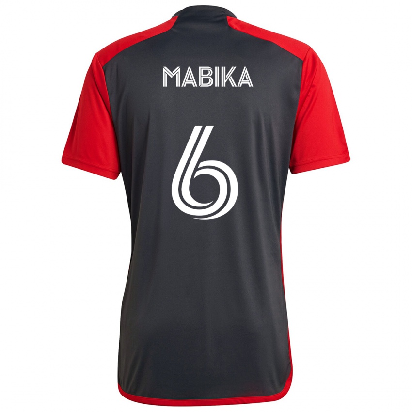 Niño Camiseta Aimé Mabika #6 Rojo Grayn 1ª Equipación 2024/25 La Camisa Chile