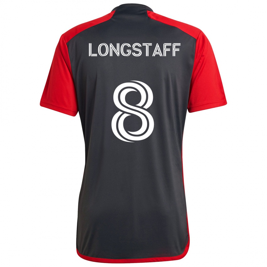 Niño Camiseta Matty Longstaff #8 Rojo Grayn 1ª Equipación 2024/25 La Camisa Chile