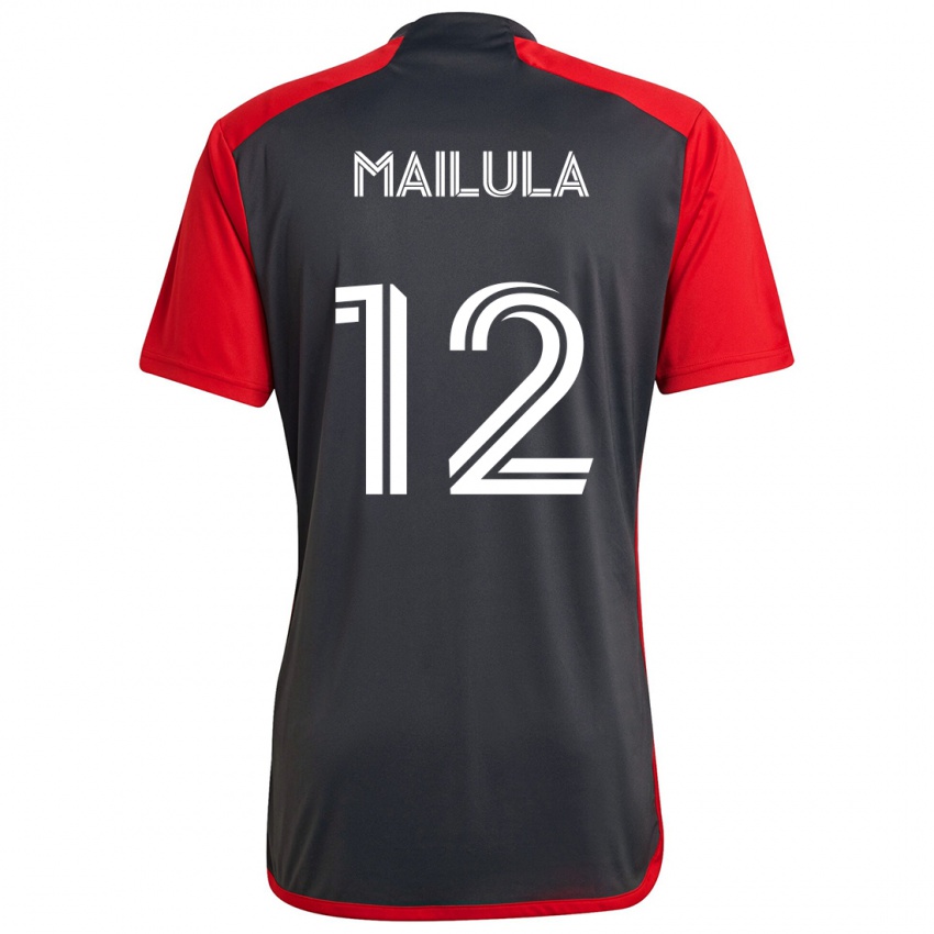 Niño Camiseta Cassius Mailula #12 Rojo Grayn 1ª Equipación 2024/25 La Camisa Chile