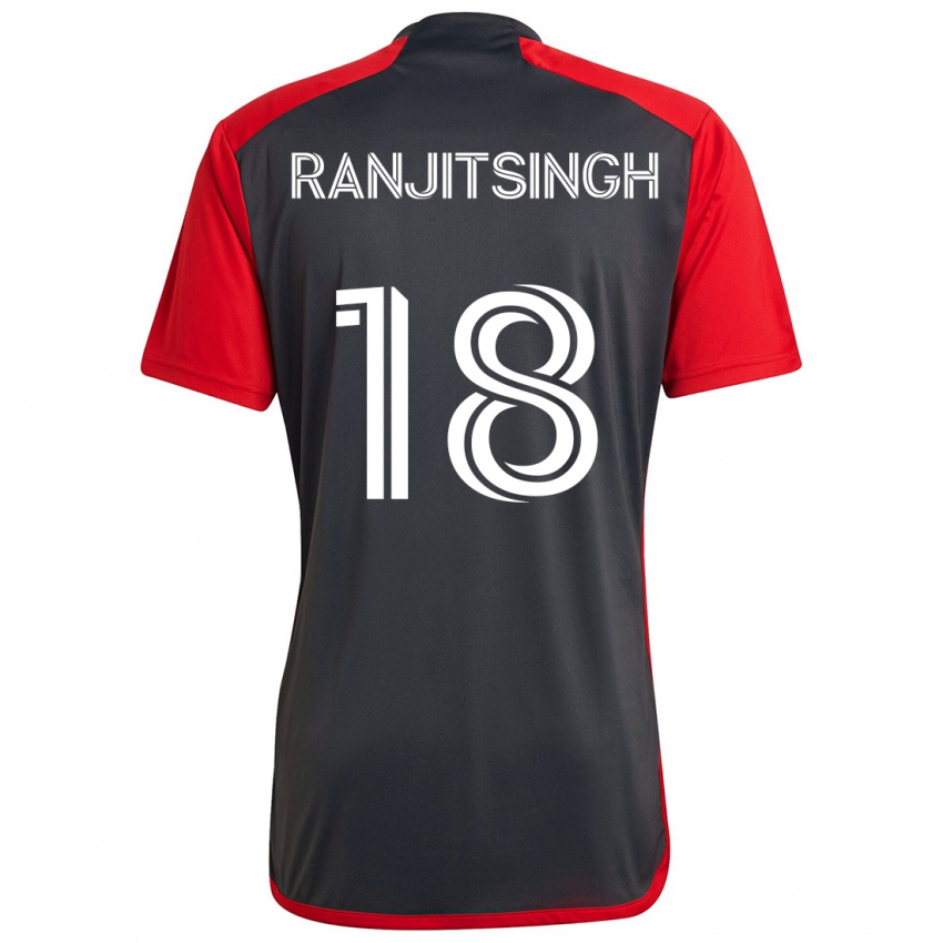 Niño Camiseta Greg Ranjitsingh #18 Rojo Grayn 1ª Equipación 2024/25 La Camisa Chile