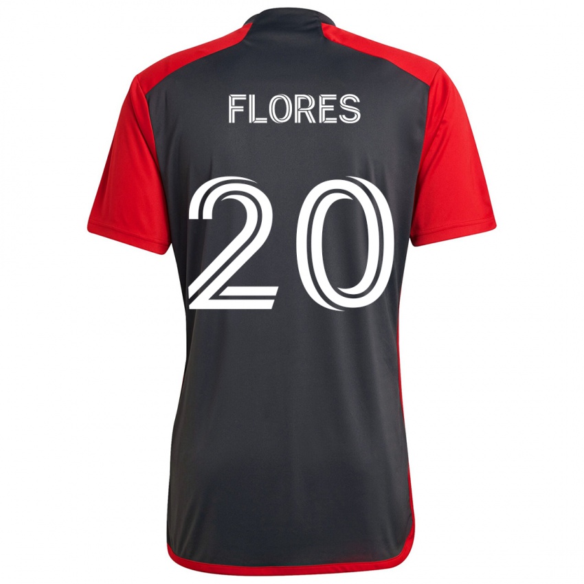 Niño Camiseta Deybi Flores #20 Rojo Grayn 1ª Equipación 2024/25 La Camisa Chile