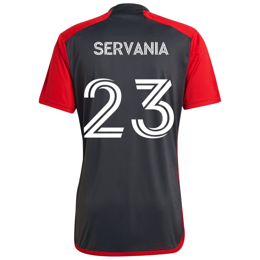 Niño Camiseta Brandon Servania #23 Rojo Grayn 1ª Equipación 2024/25 La Camisa Chile