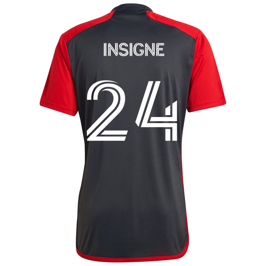 Niño Camiseta Lorenzo Insigne #24 Rojo Grayn 1ª Equipación 2024/25 La Camisa Chile