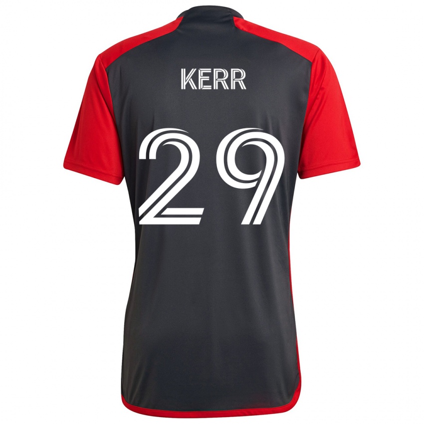 Niño Camiseta Deandre Kerr #29 Rojo Grayn 1ª Equipación 2024/25 La Camisa Chile