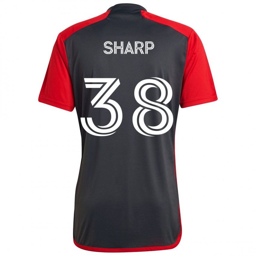 Niño Camiseta Charlie Sharp #38 Rojo Grayn 1ª Equipación 2024/25 La Camisa Chile