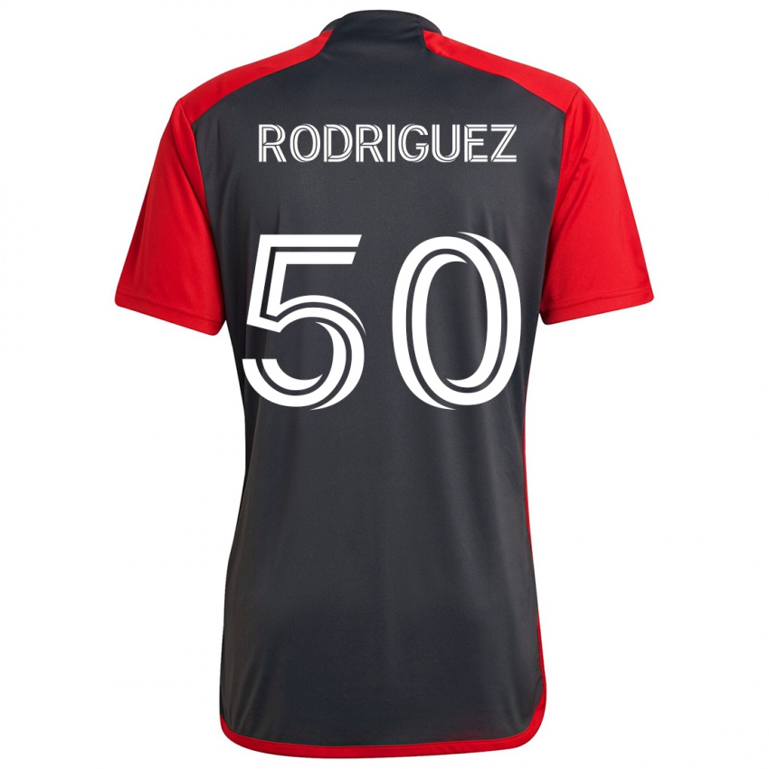 Niño Camiseta Abraham Rodriguez #50 Rojo Grayn 1ª Equipación 2024/25 La Camisa Chile