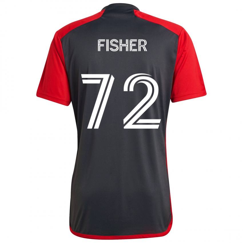 Niño Camiseta Mark Fisher #72 Rojo Grayn 1ª Equipación 2024/25 La Camisa Chile