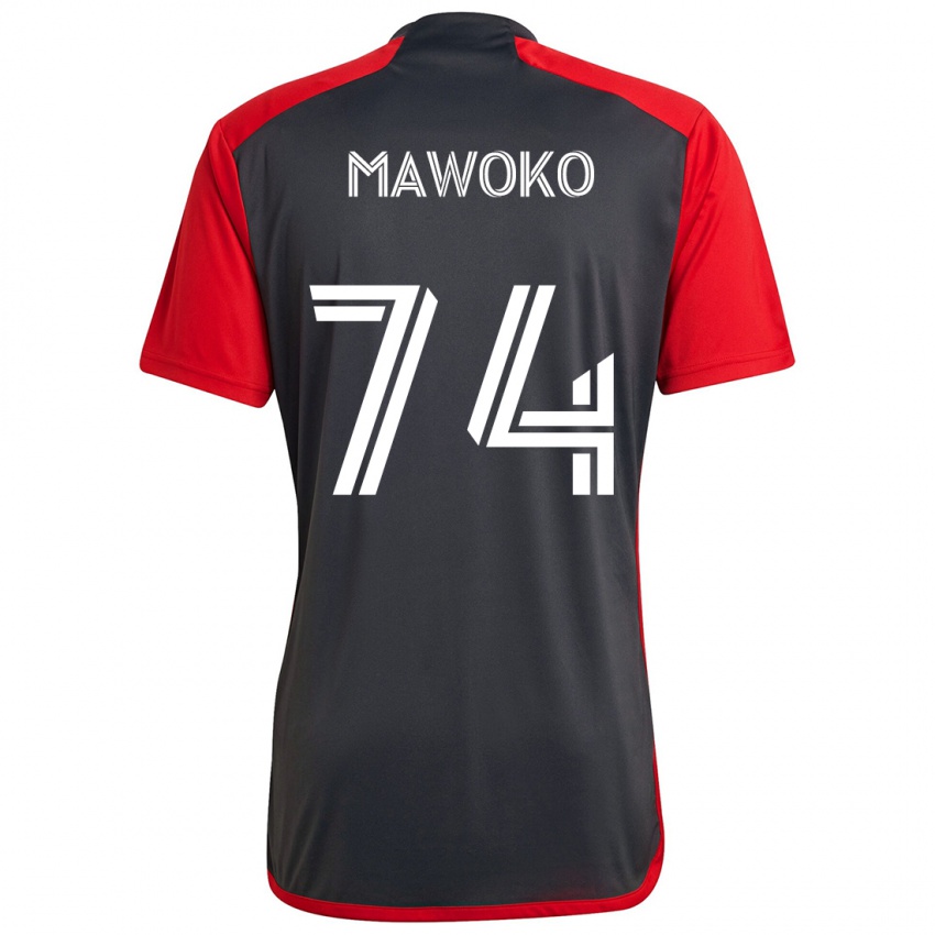 Niño Camiseta Kundai Mawoko #74 Rojo Grayn 1ª Equipación 2024/25 La Camisa Chile