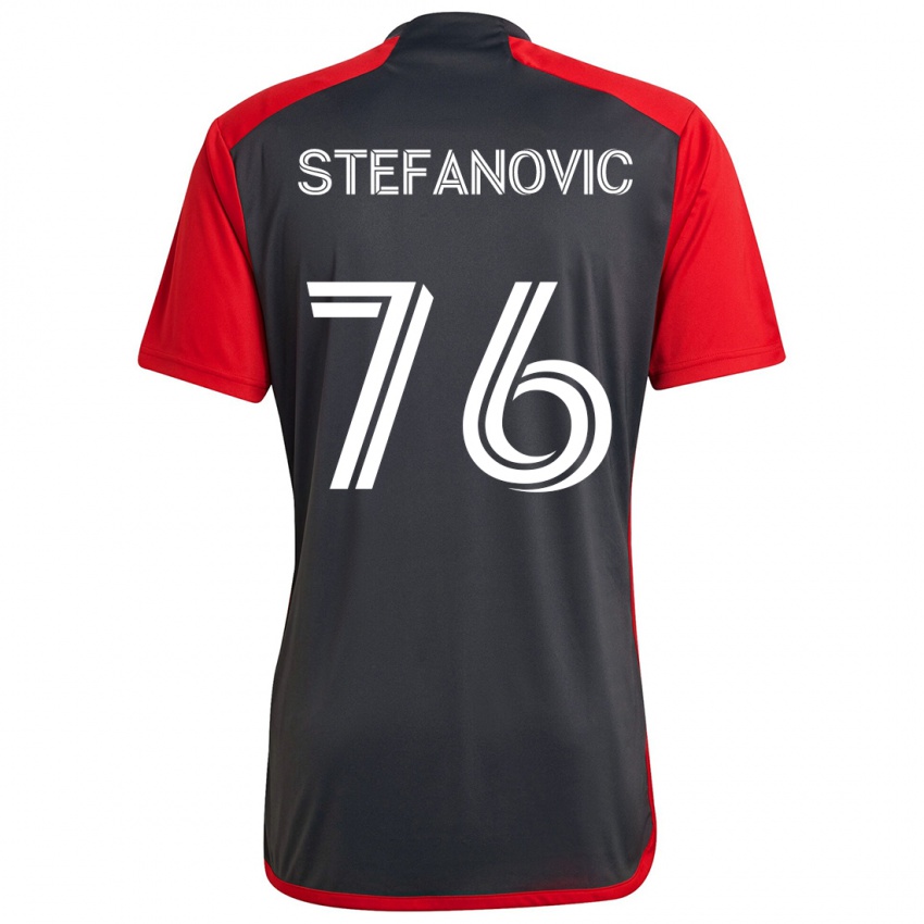 Niño Camiseta Lazar Stefanovic #76 Rojo Grayn 1ª Equipación 2024/25 La Camisa Chile