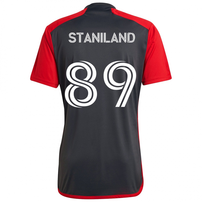 Niño Camiseta Charlie Staniland #89 Rojo Grayn 1ª Equipación 2024/25 La Camisa Chile