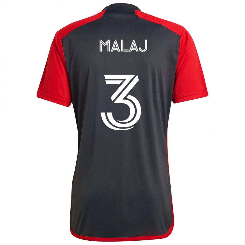 Niño Camiseta Albert Malaj #3 Rojo Grayn 1ª Equipación 2024/25 La Camisa Chile