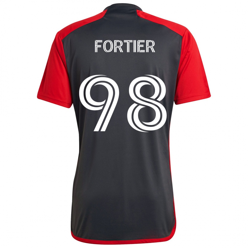 Niño Camiseta Kristjan Fortier #98 Rojo Grayn 1ª Equipación 2024/25 La Camisa Chile