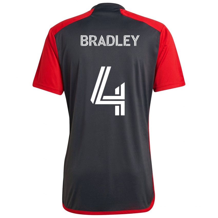 Niño Camiseta Michael Bradley #4 Rojo Grayn 1ª Equipación 2024/25 La Camisa Chile