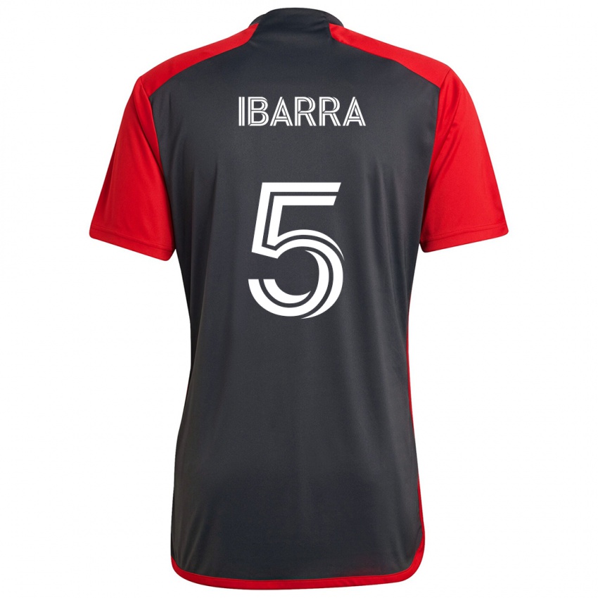 Niño Camiseta Franco Ibarra #5 Rojo Grayn 1ª Equipación 2024/25 La Camisa Chile