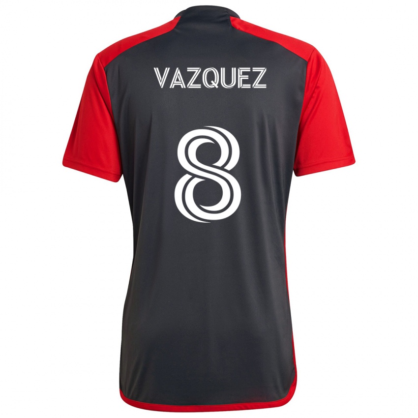 Niño Camiseta Víctor Vázquez #8 Rojo Grayn 1ª Equipación 2024/25 La Camisa Chile