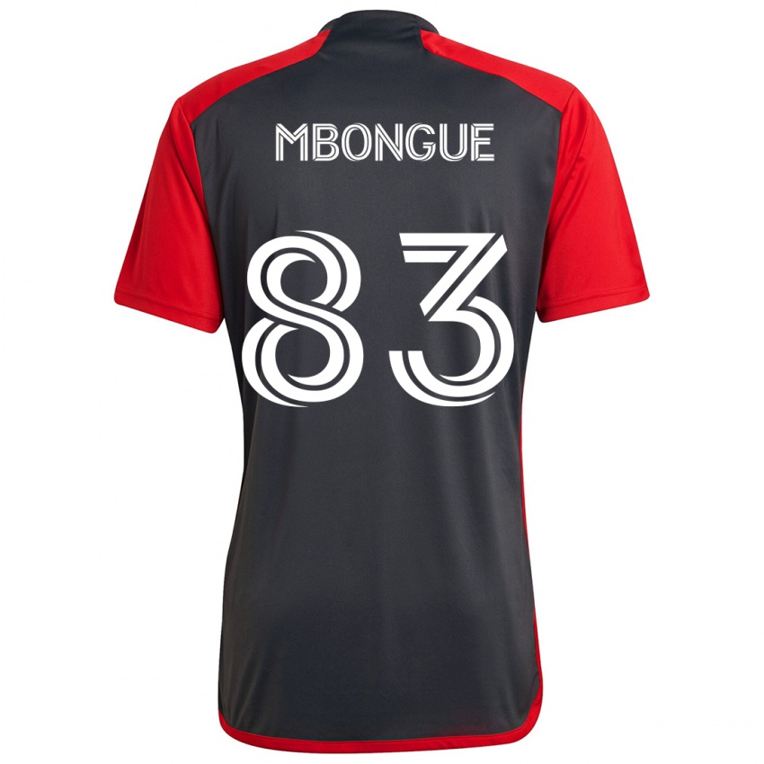 Niño Camiseta Hugo Mbongue #83 Rojo Grayn 1ª Equipación 2024/25 La Camisa Chile