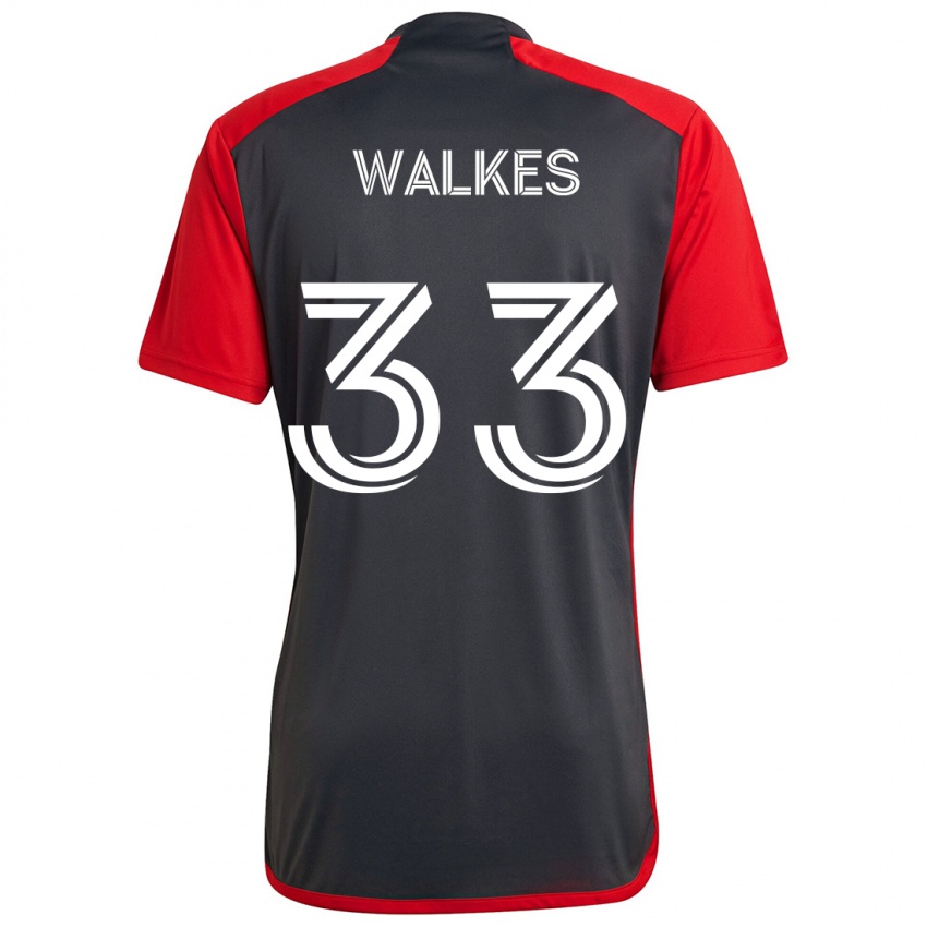 Niño Camiseta Reshaun Walkes #33 Rojo Grayn 1ª Equipación 2024/25 La Camisa Chile