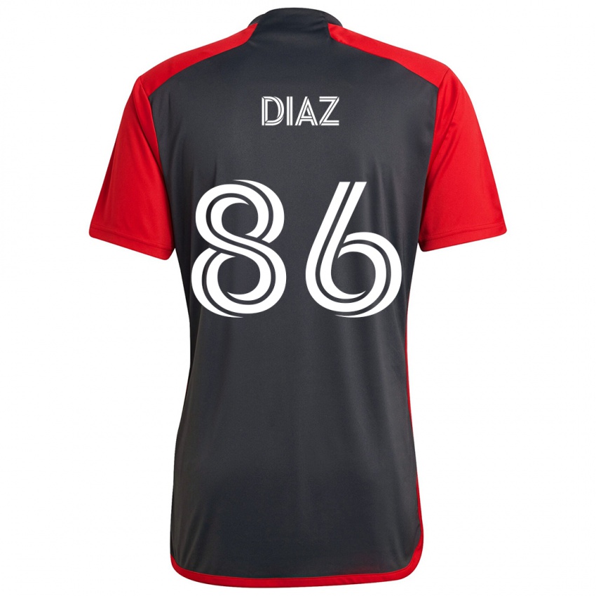 Niño Camiseta Alec Díaz #86 Rojo Grayn 1ª Equipación 2024/25 La Camisa Chile