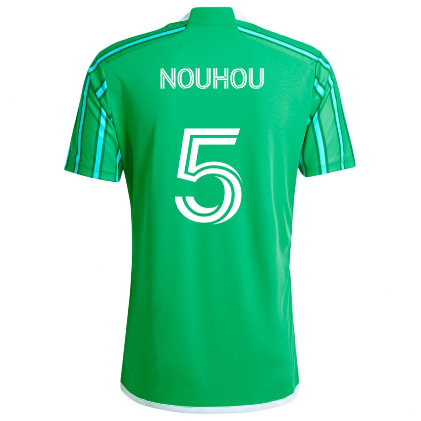 Niño Camiseta Nouhou #5 Verde Blanco 1ª Equipación 2024/25 La Camisa Chile