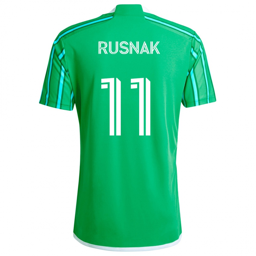 Niño Camiseta Albert Rusnák #11 Verde Blanco 1ª Equipación 2024/25 La Camisa Chile