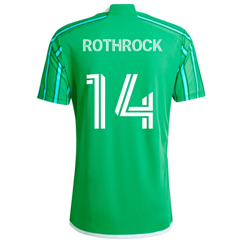 Niño Camiseta Paul Rothrock #14 Verde Blanco 1ª Equipación 2024/25 La Camisa Chile