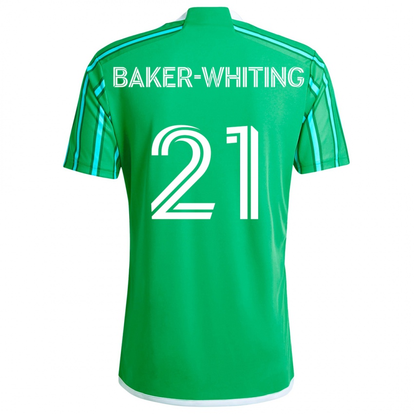 Niño Camiseta Reed Baker-Whiting #21 Verde Blanco 1ª Equipación 2024/25 La Camisa Chile