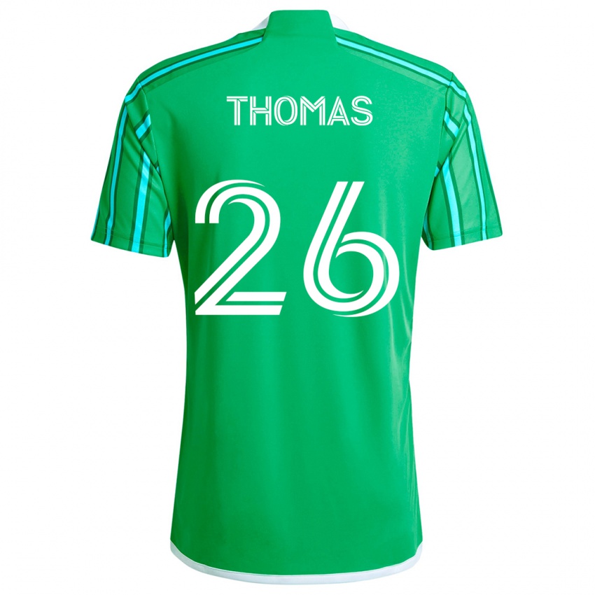 Niño Camiseta Andrew Thomas #26 Verde Blanco 1ª Equipación 2024/25 La Camisa Chile