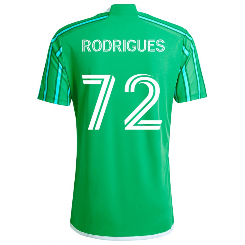 Niño Camiseta Braudílio Rodrigues #72 Verde Blanco 1ª Equipación 2024/25 La Camisa Chile