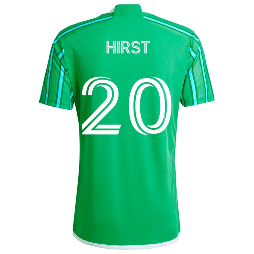 Niño Camiseta Sophie Hirst #20 Verde Blanco 1ª Equipación 2024/25 La Camisa Chile