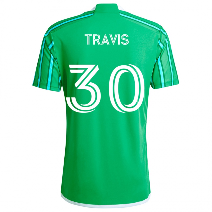 Niño Camiseta Riley Travis #30 Verde Blanco 1ª Equipación 2024/25 La Camisa Chile